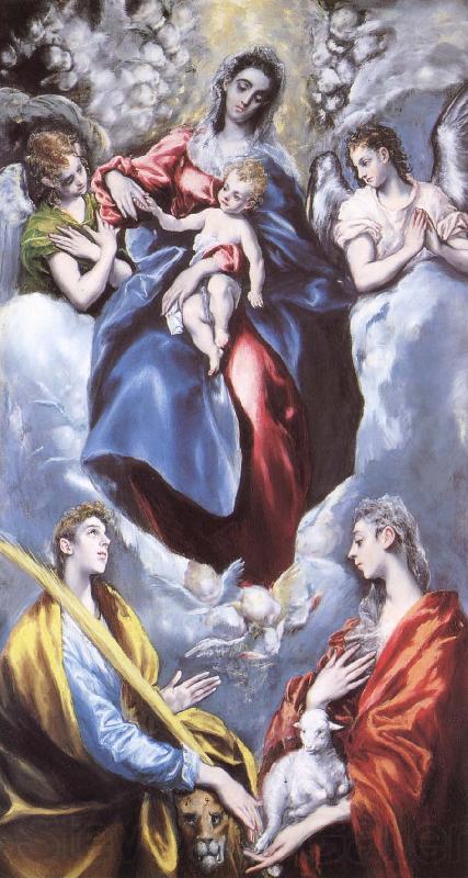 El Greco Madonna and child, and  Sta Martina and Sta Agnes Norge oil painting art